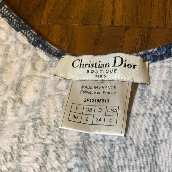 Christian Dior tank Top shirt. Size 4